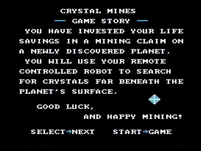 Crystal Mines [Black] screenshot 5 for NES
